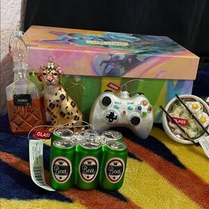 Colorful Glass Ornaments Set